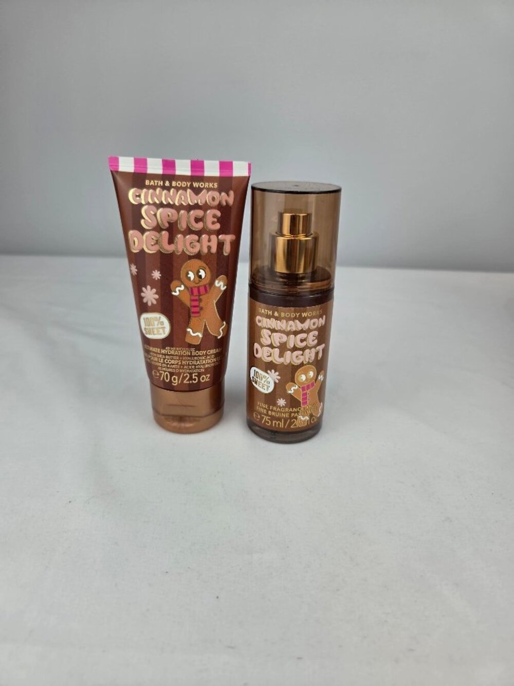 Bath & Body Works Cinnamon Spice Delight Body Cream + Mist Set